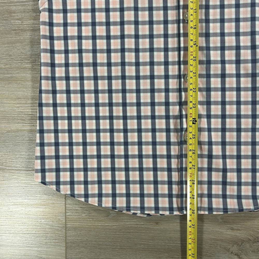 Mizzen + Main Leeward Collection Medium Trim Fit Blue Pink Plaid Button Front US - Picture 12 of 13
